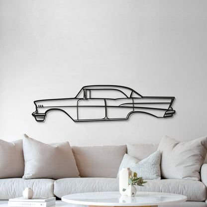 1957 Bel Air Sedan Metal Car Wall Art - MT0048