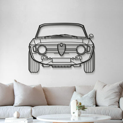 1967 Giulia Front View Metal Car Wall Art - MT0092