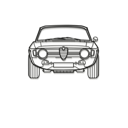 1967 Giulia Front View Metal Car Wall Art - MT0092