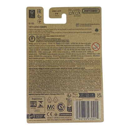 Matchbox 1972 Lotus Europa - Matchbox Series 01/05