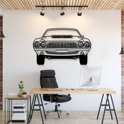 1972 Challenger Front View Metal Car Wall Art - MT1338