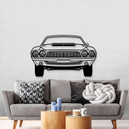 1972 Challenger Front View Metal Car Wall Art - MT1338