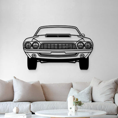 1972 Challenger Front View Metal Car Wall Art - MT1338