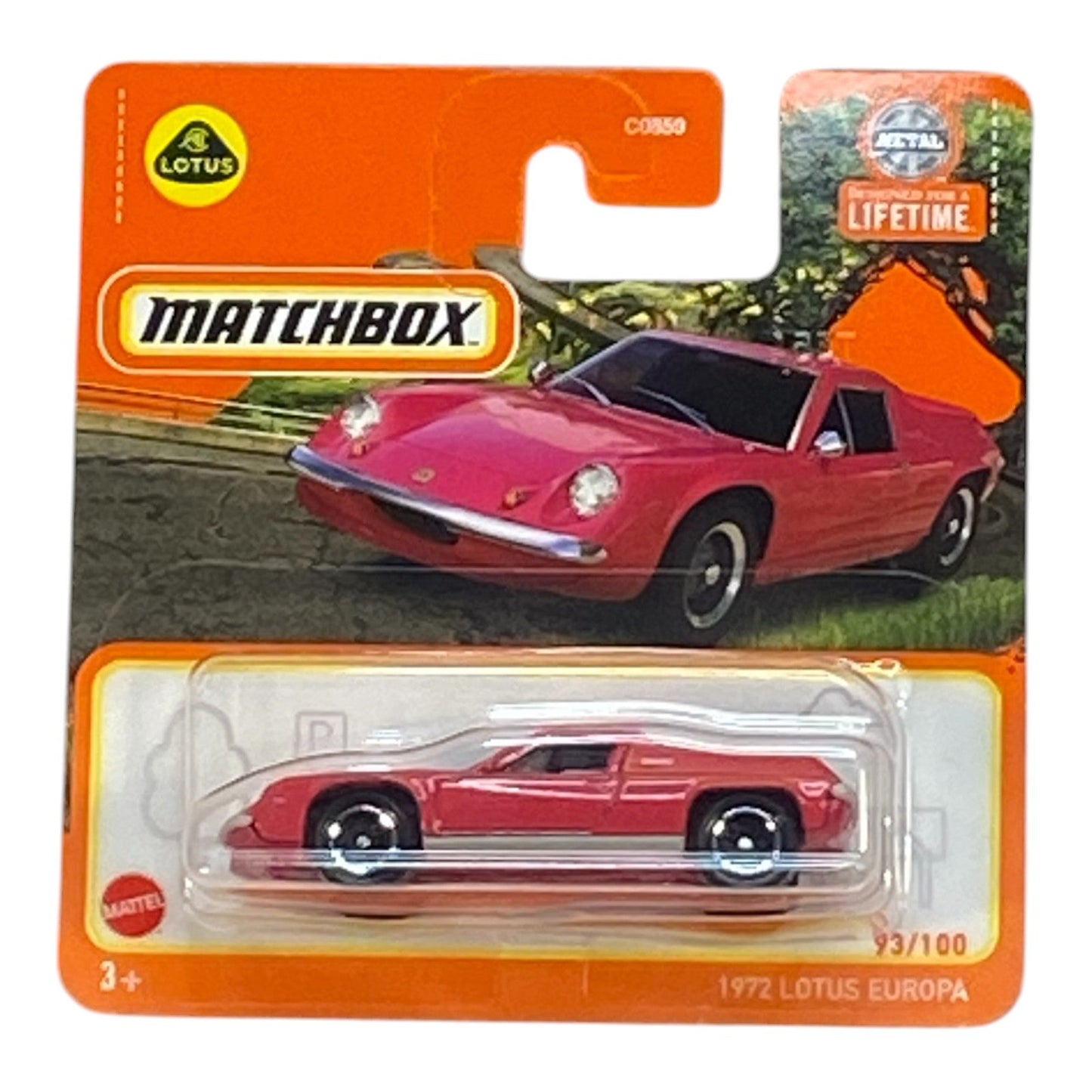 Matchbox 1972 Lotus Europa - Matchbox Series 93/100 Short Card