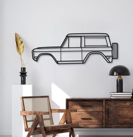 1975 Bronco Metal Car Wall Art  - MT0164