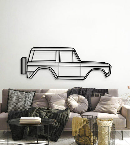 1975 Bronco Metal Car Wall Art  - MT0164