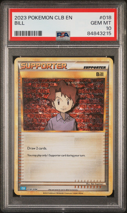 2023 POKEMON BLASTOISE & SUICUNE ex DECK BILL #18 PSA 10