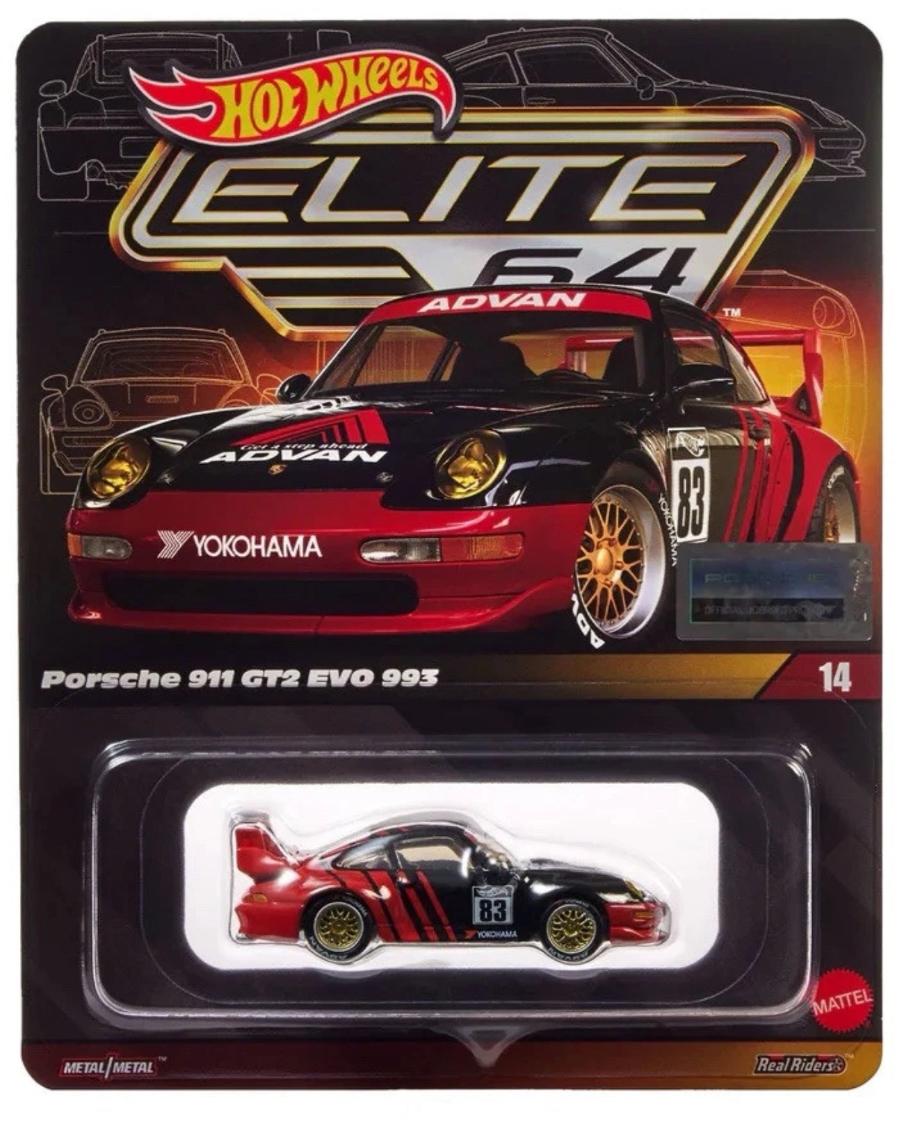 ホットウィール ポルシェ 911 GT2 EVO 993 2025 Hot Wheels Elite 64 Porsche 911 GT2 EVO 993 Exclusive