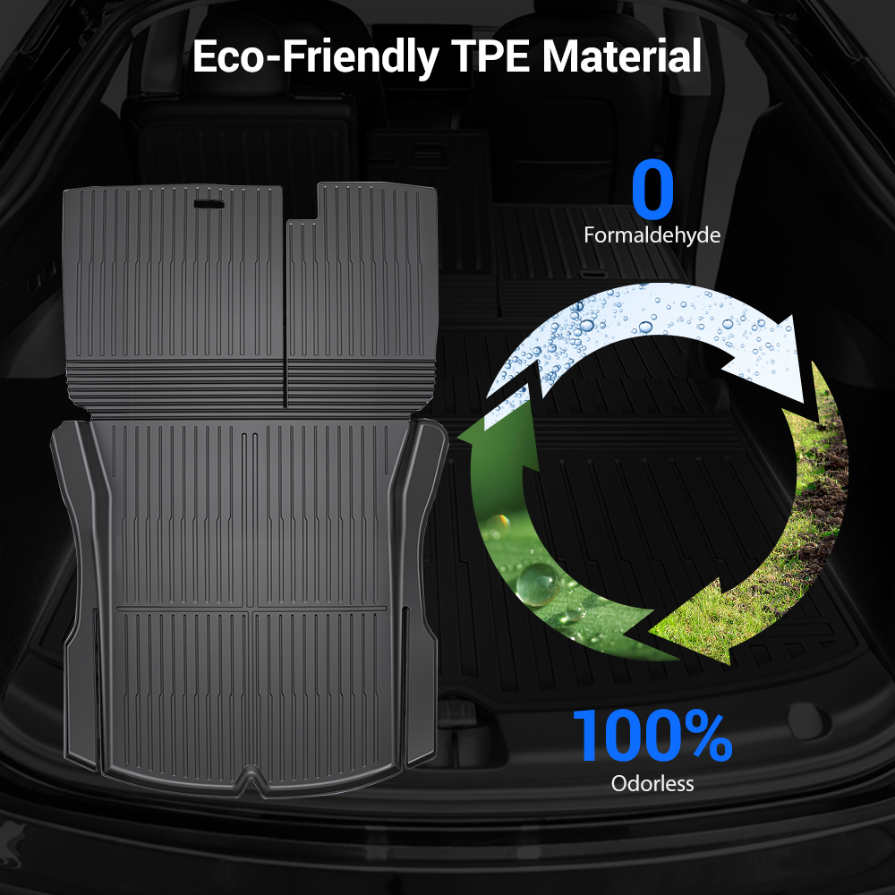 TESERY Trunk Mat With Backrest Mat for Tesla Model 3 Highland
