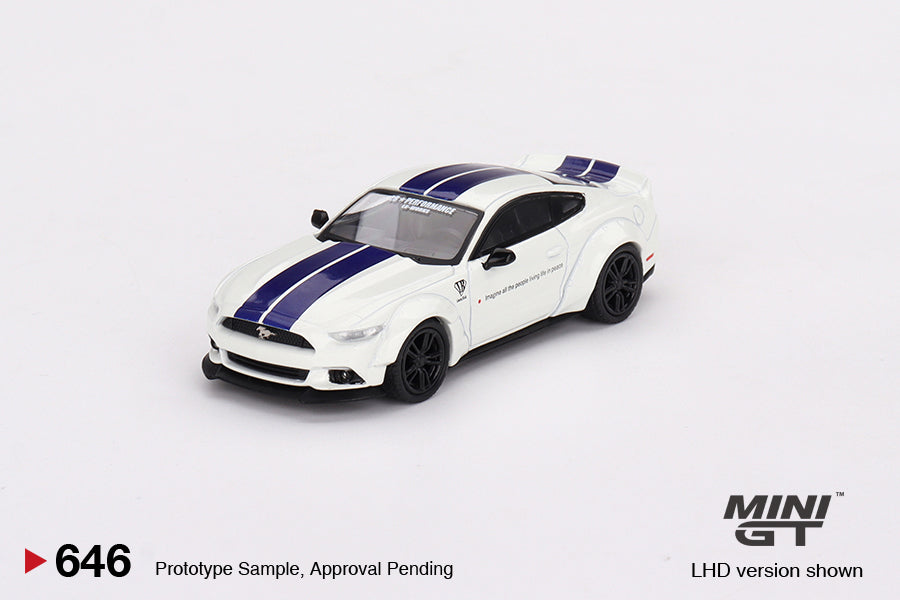 Mini-GT FORD MUSTANG GT LB-WORKS White 1:64 #646