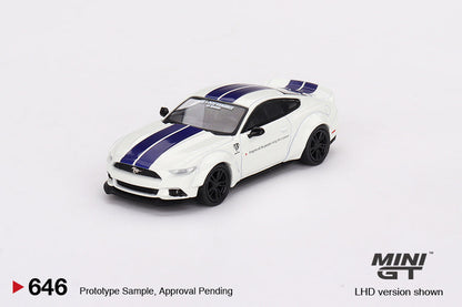 Mini-GT FORD MUSTANG GT LB-WORKS White 1:64 #646