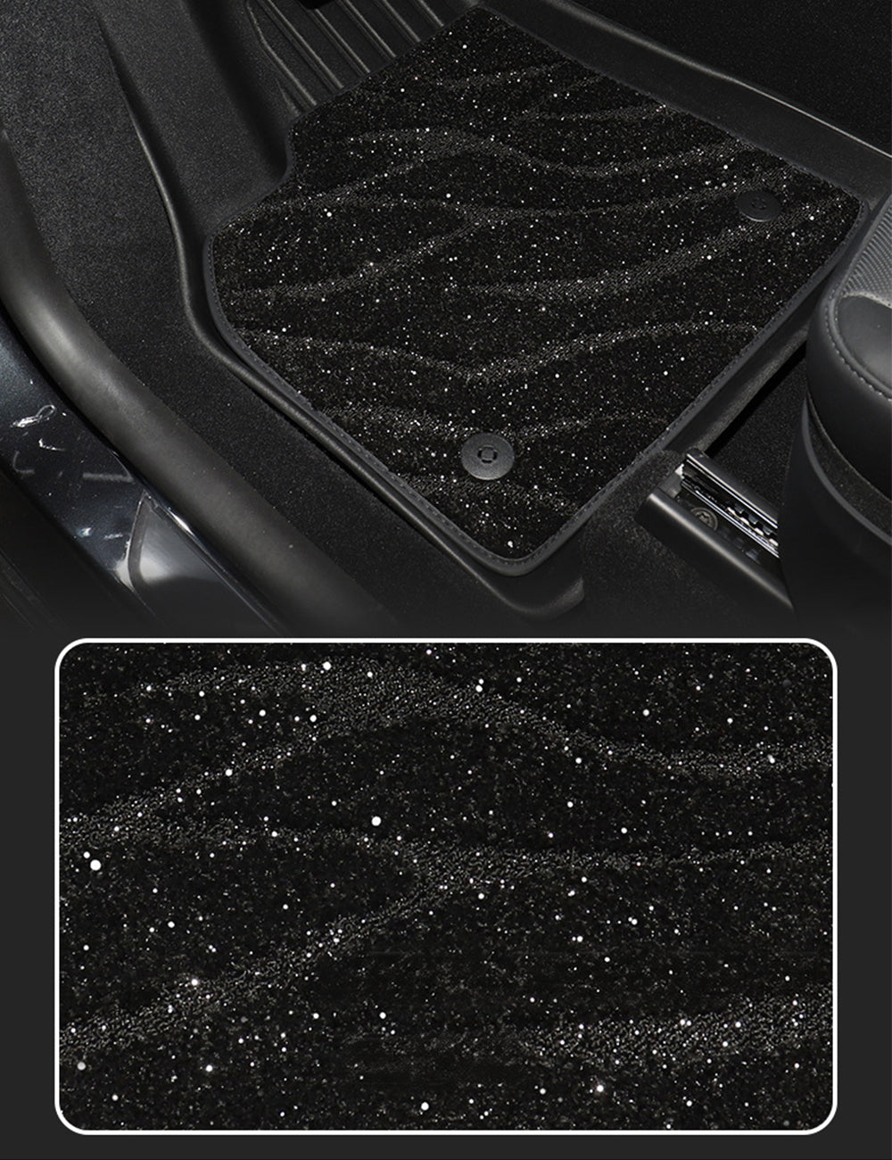 TESERY TPE+Carpet Double Layer Floor Mats for Model Y Juniper