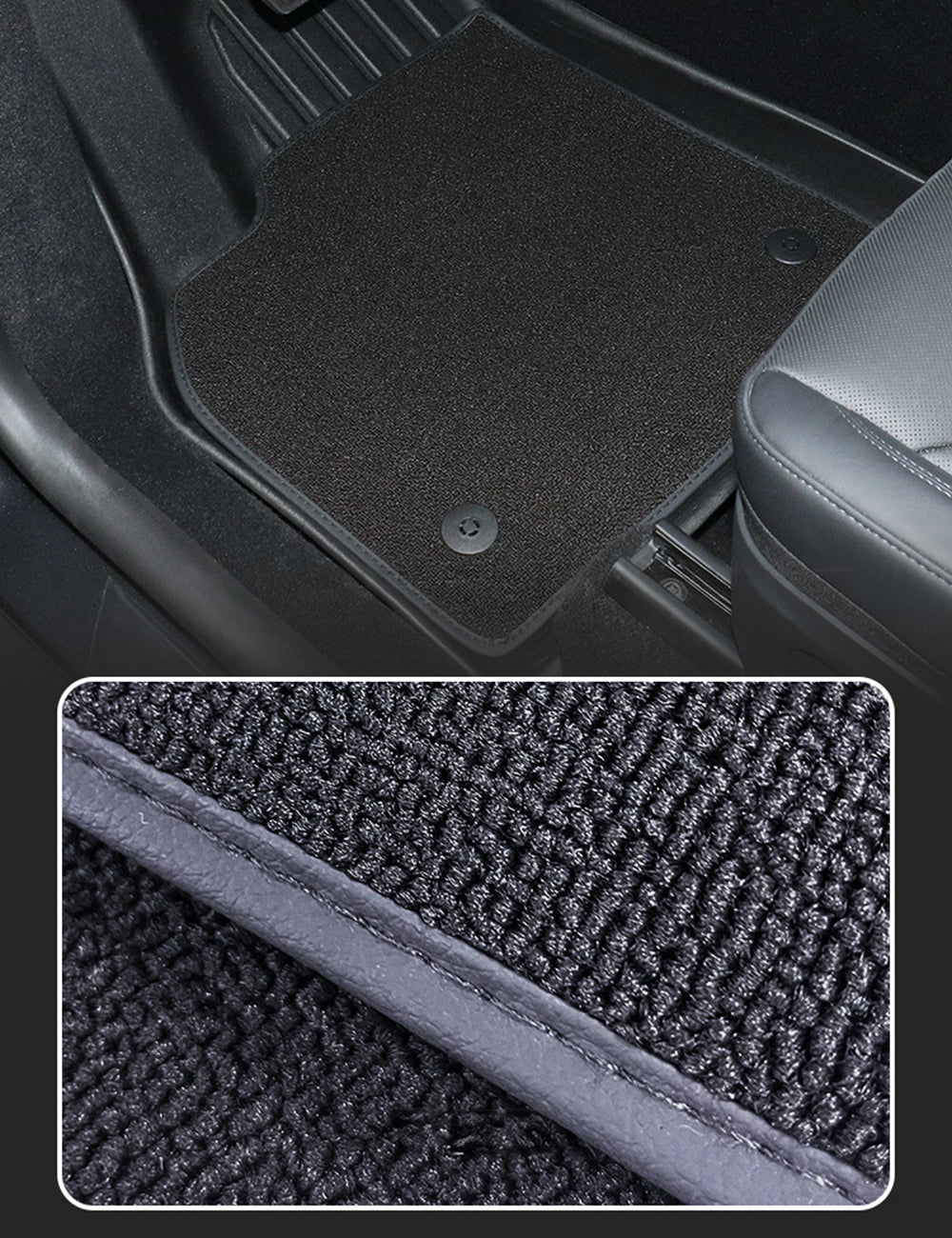 TESERY TPE+Carpet Double Layer Floor Mats for Model Y Juniper