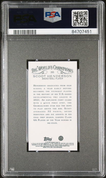 2023 TOPPS ALLEN & GINTER SCOOT HENDERSON  #265 - PSA 10