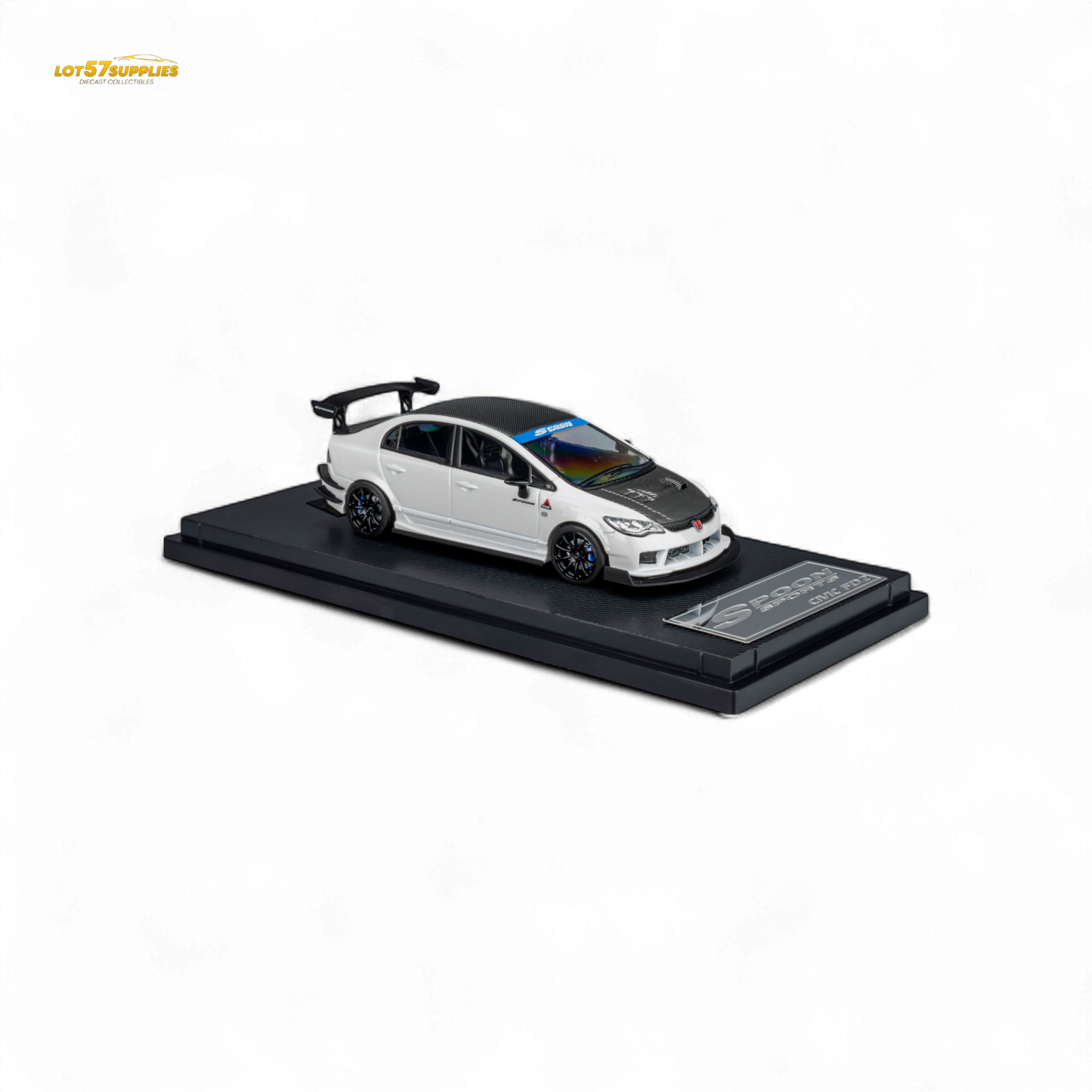 Microturbo Honda Civic Type R FD2 Spoon Sports - Metallic White 1:64