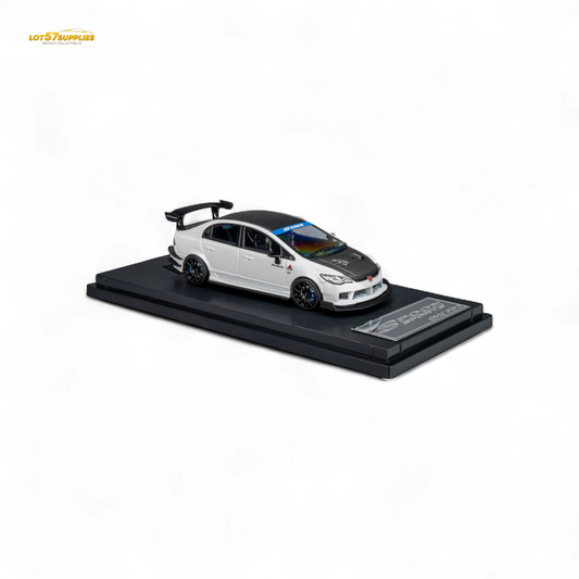 Microturbo Honda Civic Type R FD2 Spoon Sports - Metallic White 1:64