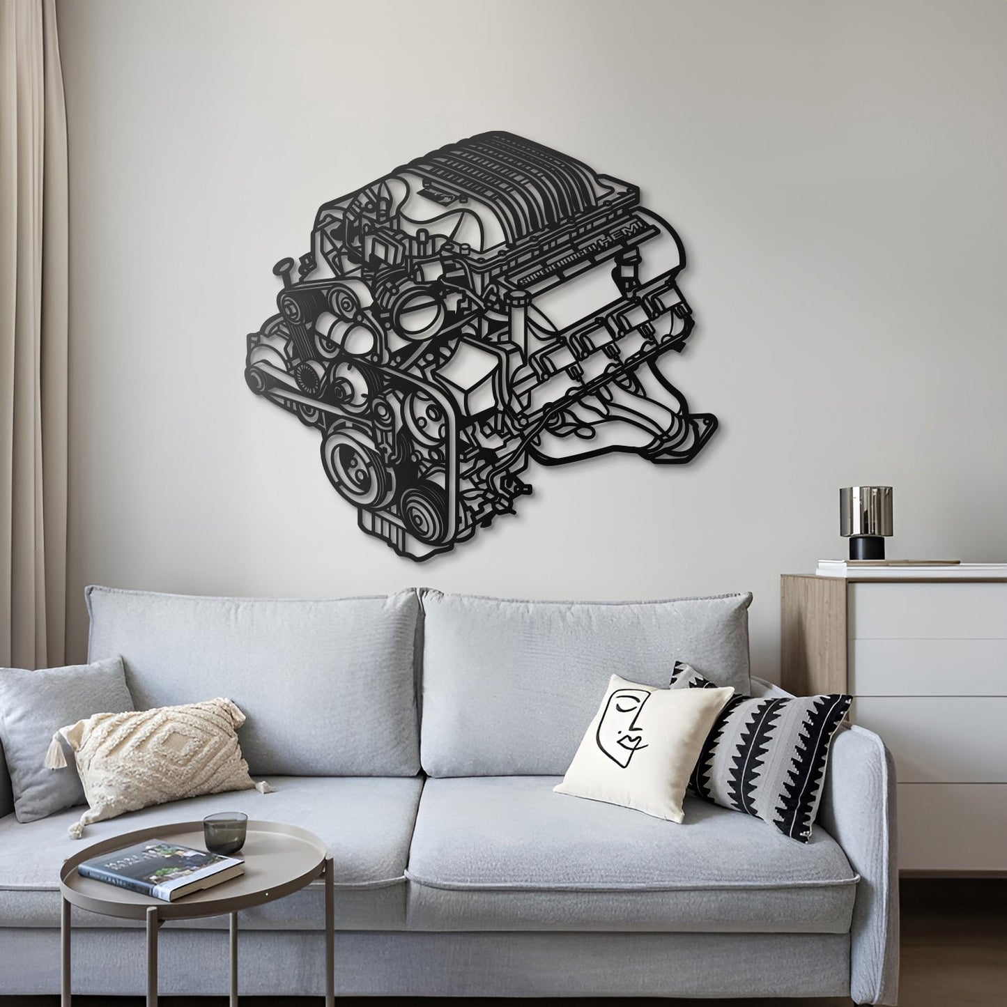 2018 Challenger HEMI Metal Engine Block Wall Art - MTEB-0002