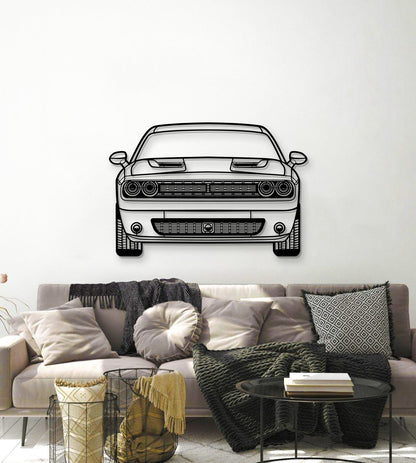 2021 Challenger Front View Metal Car Wall Art - MT1342