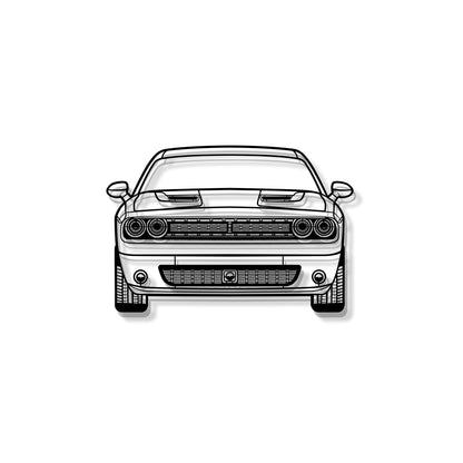 2021 Challenger Front View Metal Car Wall Art - MT1342