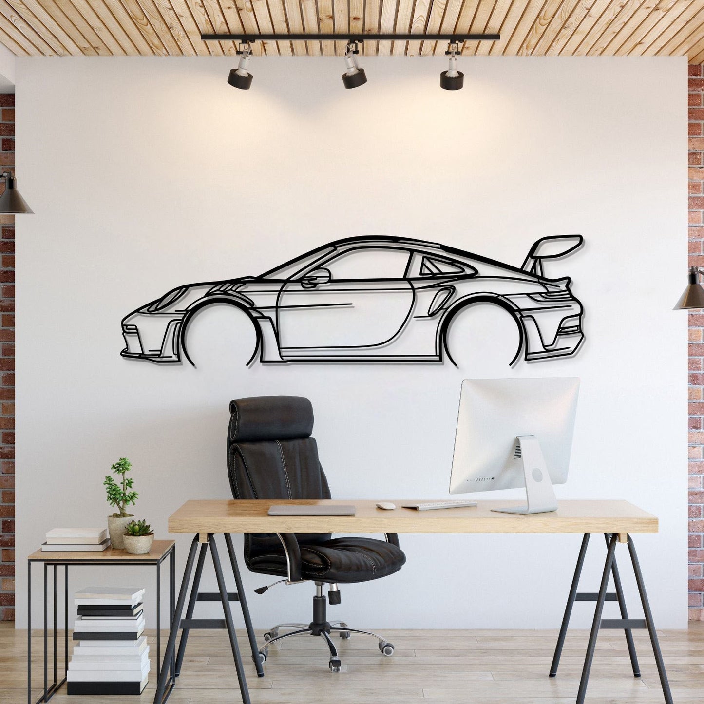 911 GT3 RS Model 992 Detailed Metal Car Wall Art - MT0859