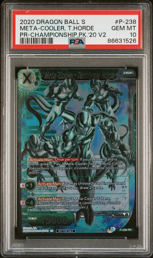 2020 DRAGON BALL SUPER CHAMPIONSHIP 2020 MT-COOLER, TRFY HORDE #P-238 - PSA 10
