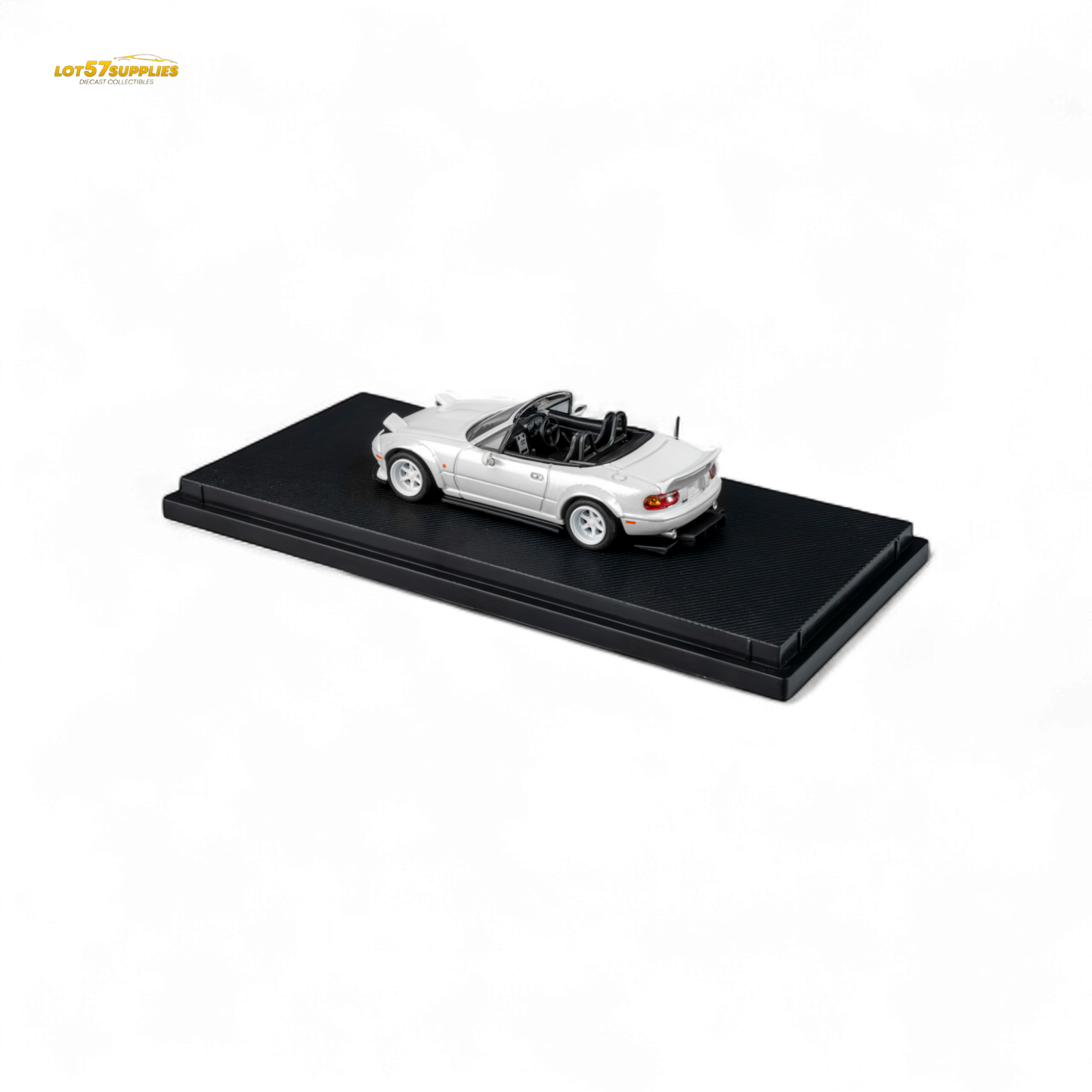 Microturbo Custom MX5 Rocket Bunny - Metallic White 1:64