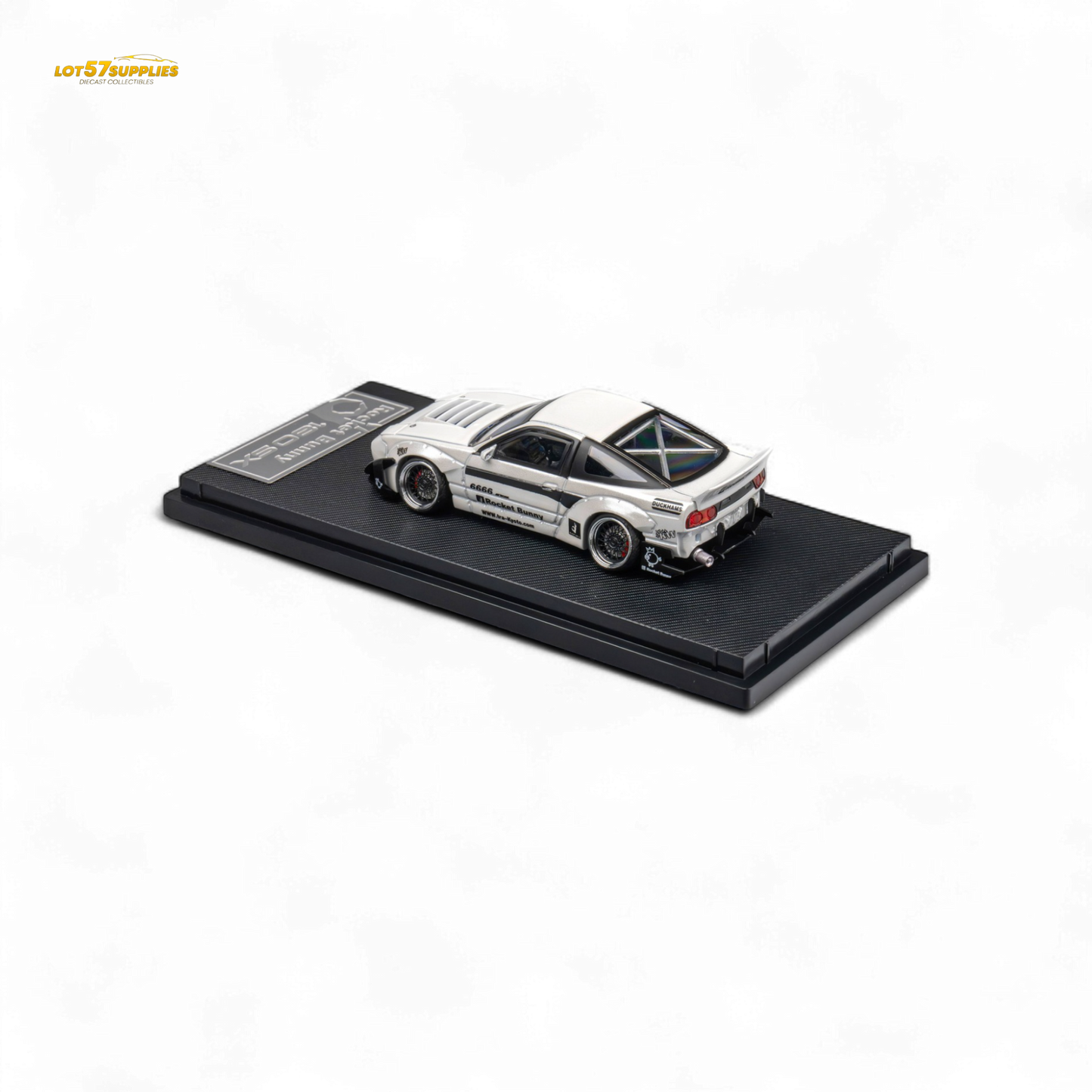 MicroTurbo Custom 180SX - Pandem Rocket Bunny White 1:64