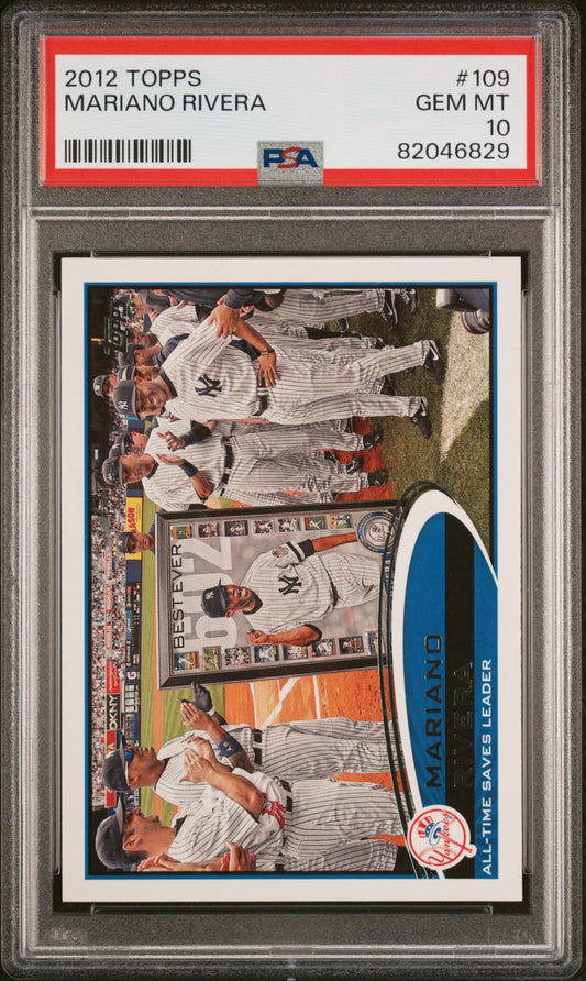 2012 TOPPS MARIANO RIVERA  #109 - PSA 10
