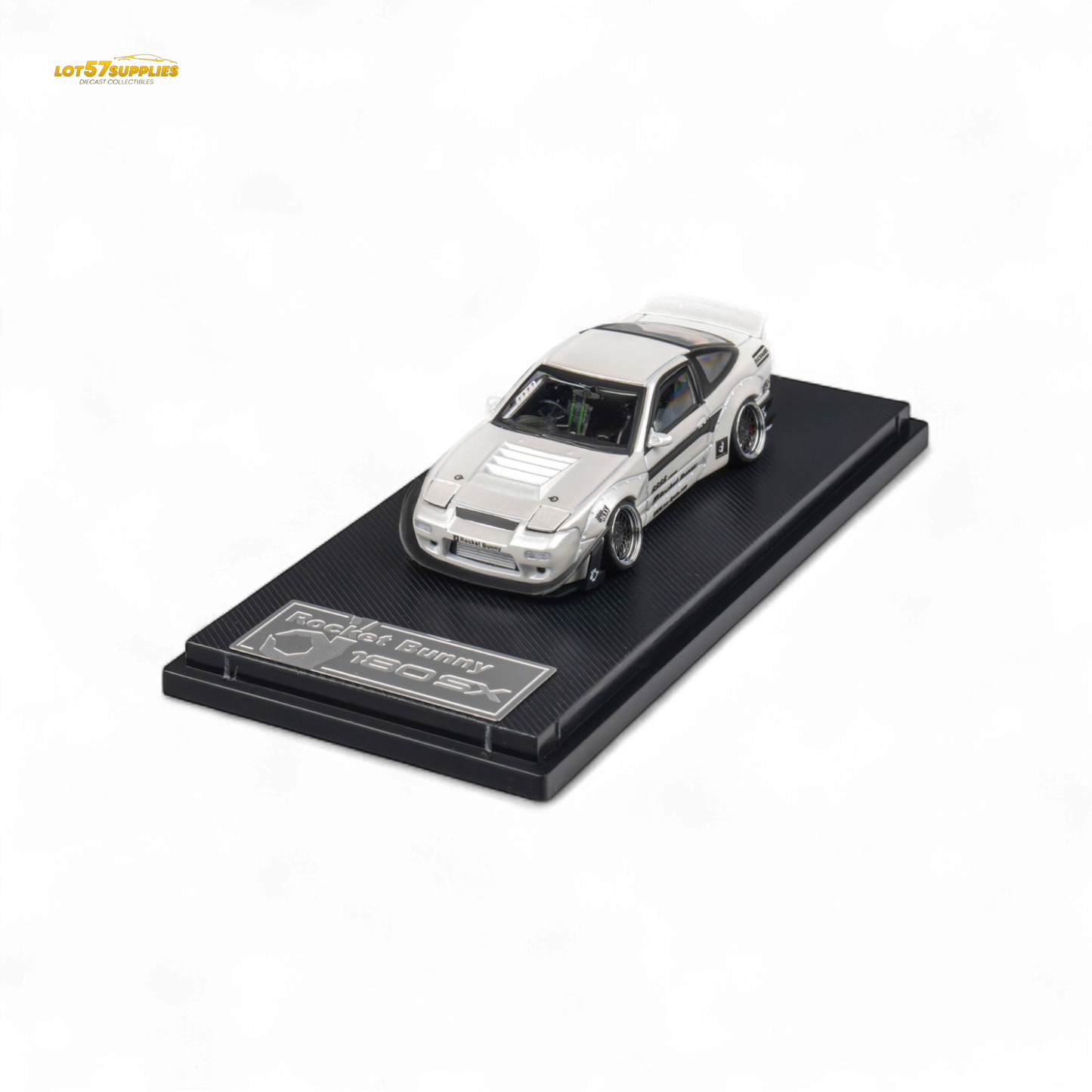 MicroTurbo Custom 180SX - Pandem Rocket Bunny White 1:64