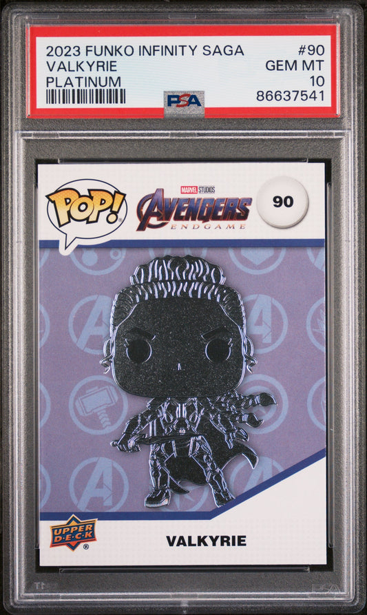 2023 UPPER DECK FUNKO POP MARVEL  VALKYRIE PLATINUM #90  PSA 10