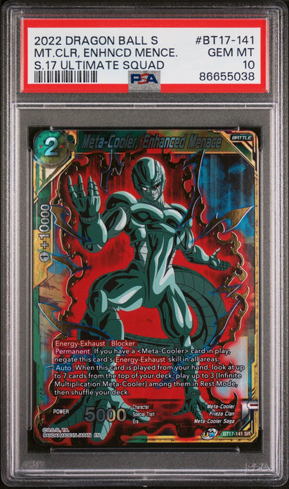 2022 DRAGON BALL SUPER ULTIMATE SQUAD META-COOLER, MENACE #BT17-141 - PSA 10