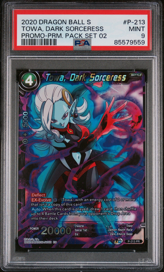 2020 DRAGON BALL SUPER TOWA, DARK SORCERESS #P-213 - PSA 9