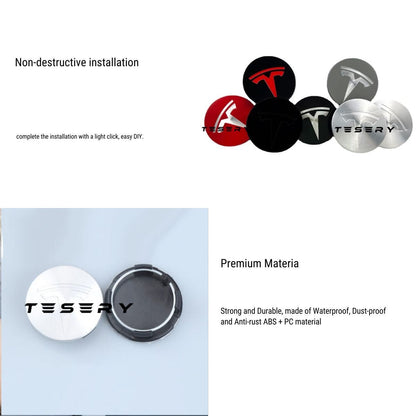 4pcs Hub Caps Covers Car for Tesla Model 3/Y/S/X (Diameter 56MM)