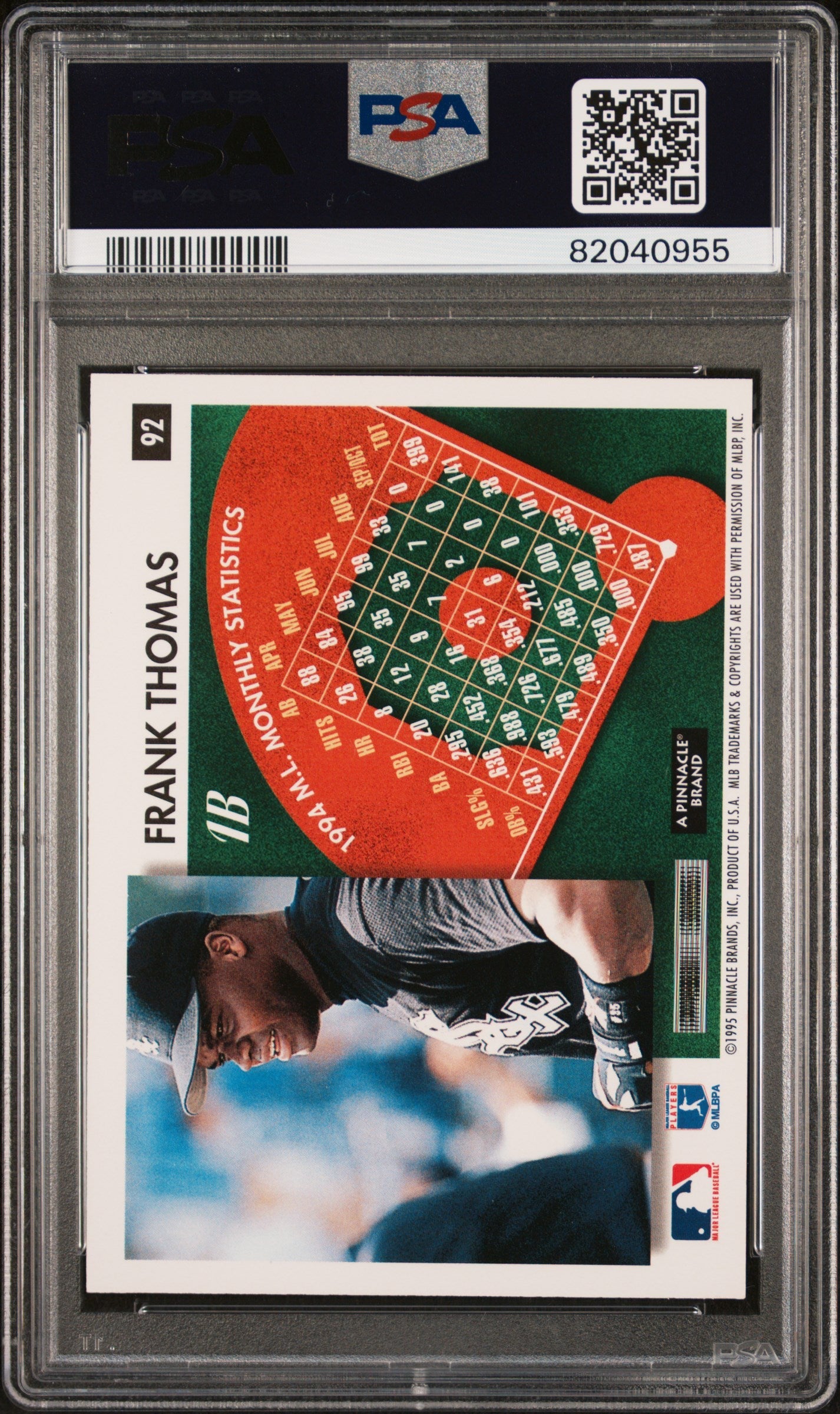 1995 SUMMIT FRANK THOMAS  #92 - PSA 10