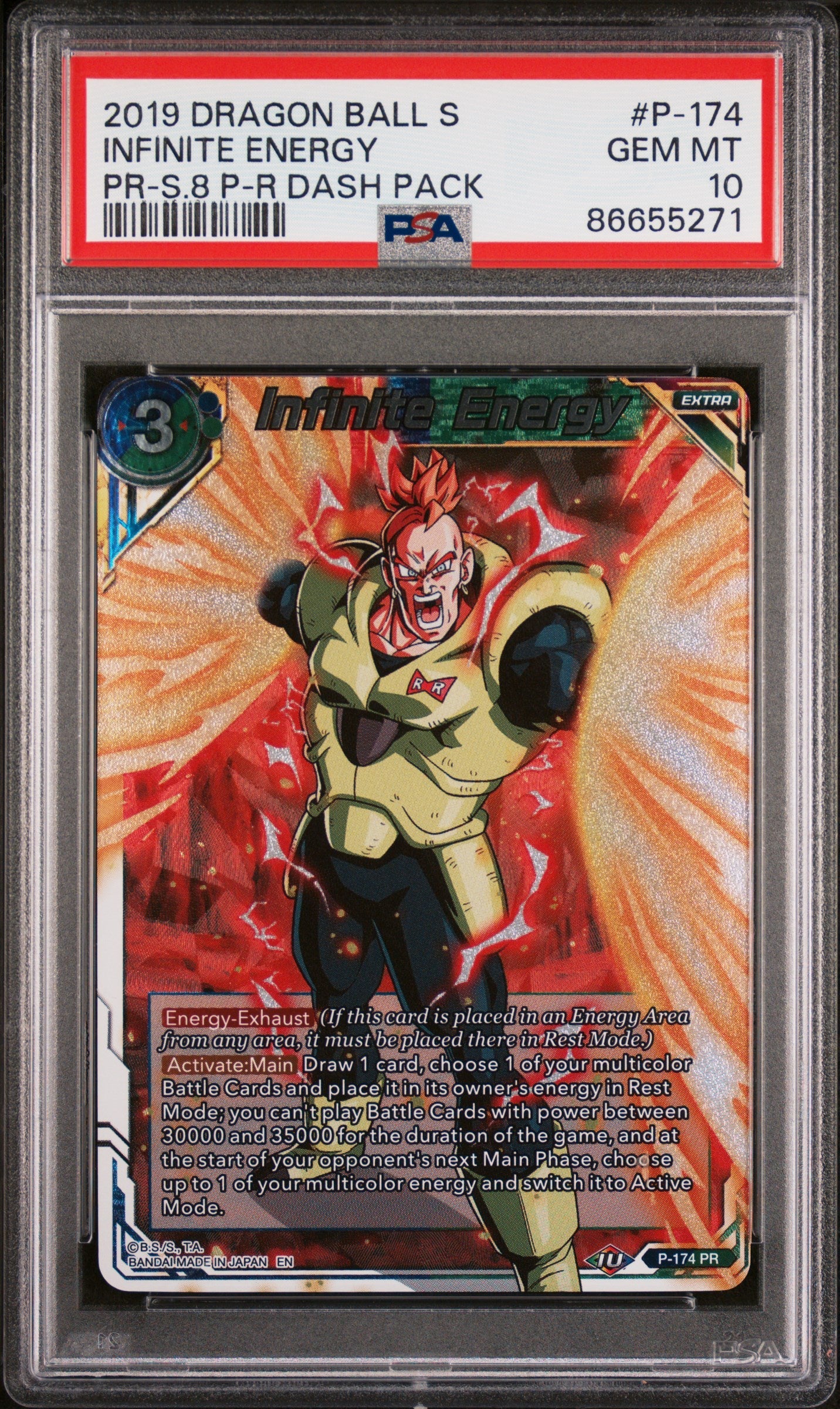 2019 DRAGON BALL SUPER INFINITE ENERGY #P-174 - PSA 10