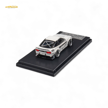MicroTurbo Custom 180SX - Pandem Rocket Bunny White 1:64