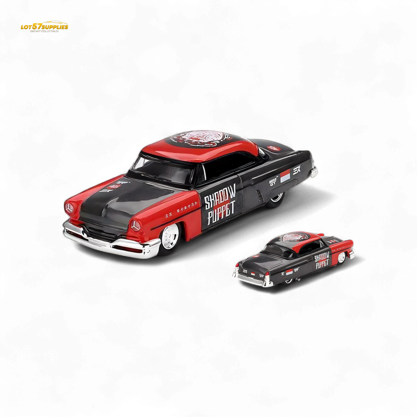 Mini-GT 1954 Lincoln Capri Hot Rod SHADOW PUPPET #874 1:64 MGT00874