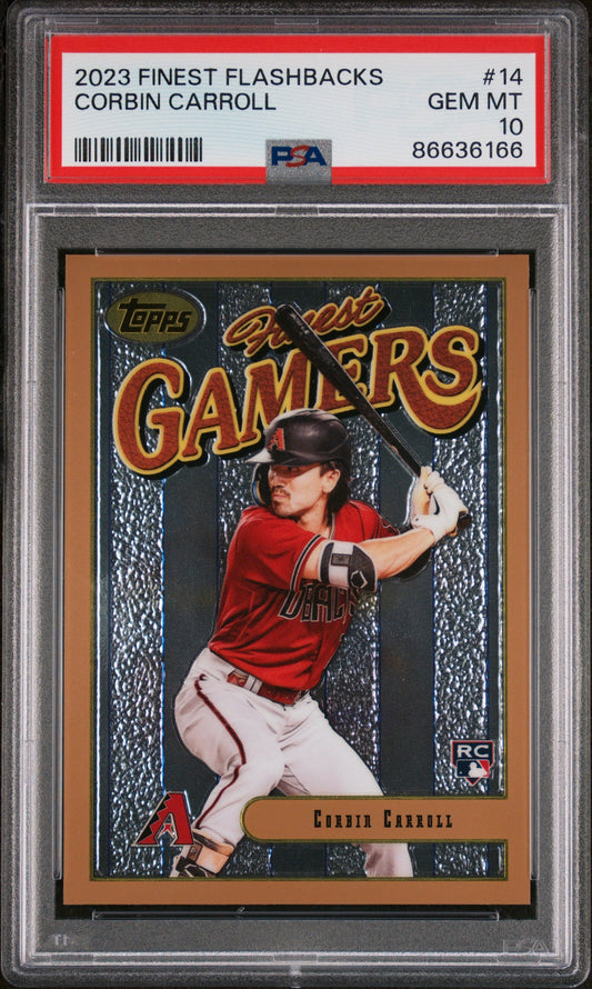 2023 TOPPS FINEST FLASHBACKS CORBIN CARROLL  #14 - PSA 10