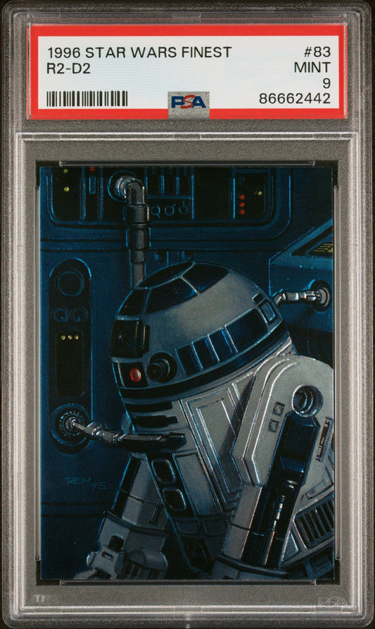 1996 STAR WARS FINEST R2-D2  #83 - PSA 9