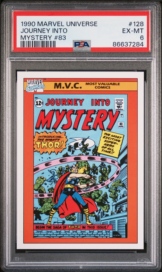 1990 MARVEL UNIVERSE JOURNEY INTO MYSTERY #83 #128 - PSA 6