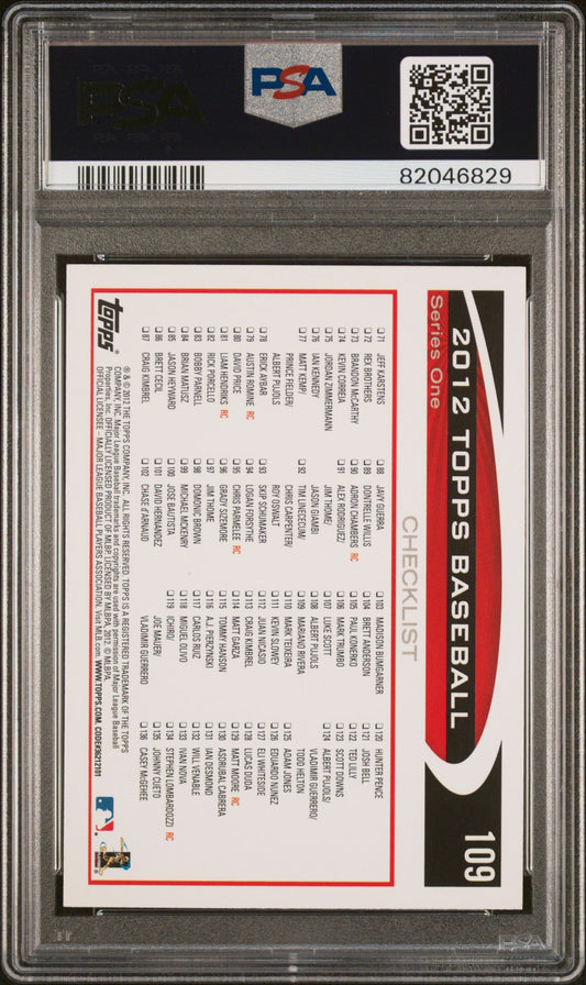 2012 TOPPS MARIANO RIVERA  #109 - PSA 10