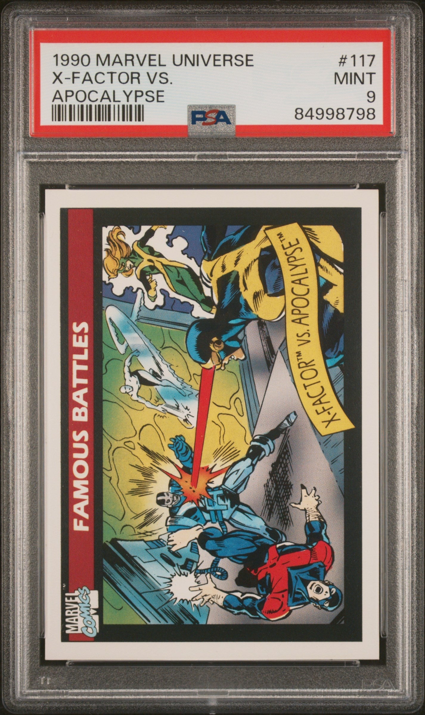 1990 MARVEL UNIVERSE X-FACTOR VS. APOCALYPSE #117 - PSA 9