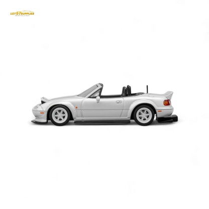 Microturbo Custom MX5 Rocket Bunny - Metallic White 1:64