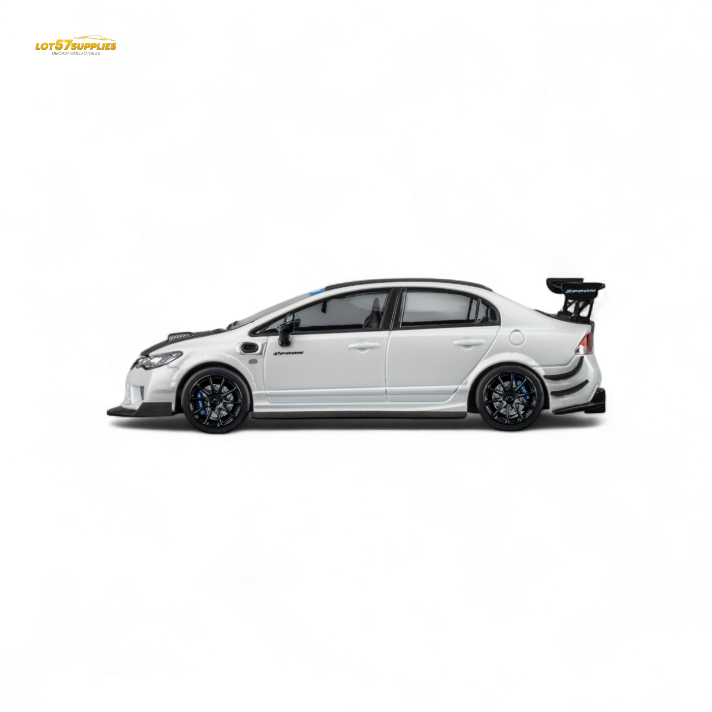 Microturbo Honda Civic Type R FD2 Spoon Sports - Metallic White 1:64