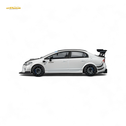 Microturbo Honda Civic Type R FD2 Spoon Sports - Metallic White 1:64