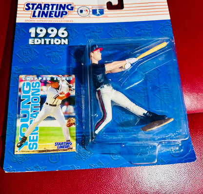 Kenner Starting Lineup 1996 Chipper Jones Atlanta Braves - Rare Clear Bubble - Rookie Figure