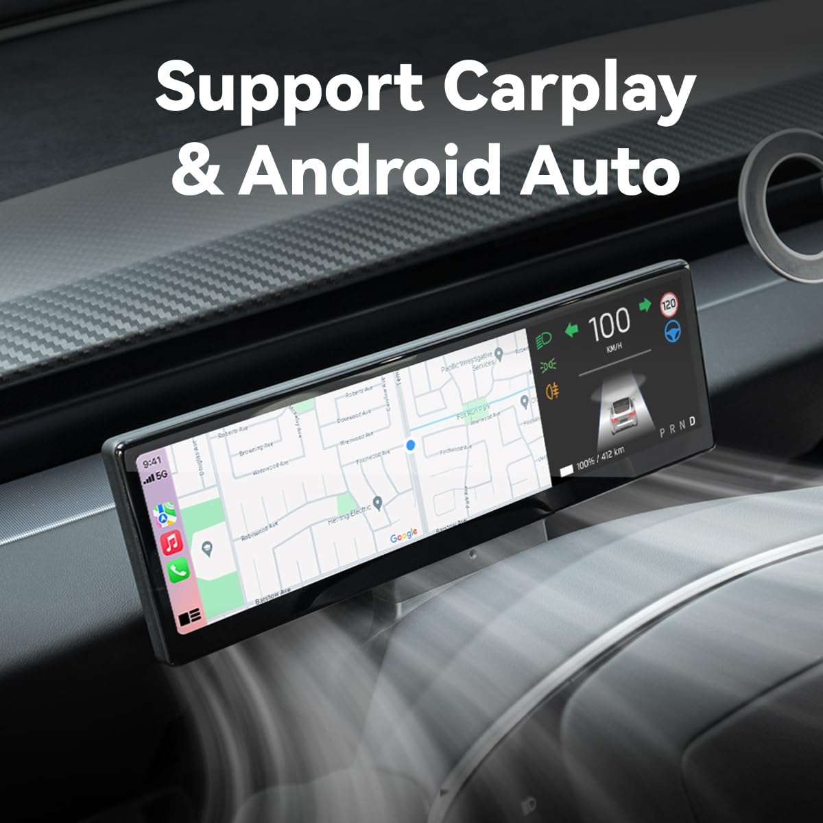 TESERY 8.8 Inch Touch Screen Instrument Cluster Dashboard Display for Model 3 / Y