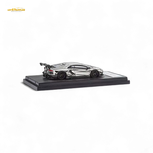 Star Model 1:64 Aventador LBWK LP700-4 Chrome Silver 1:64