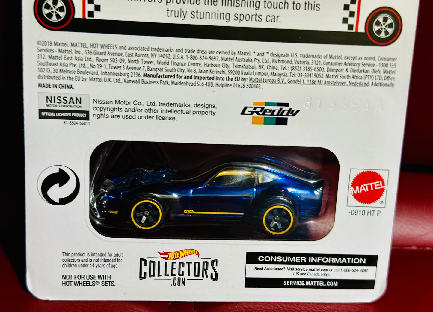 Hot Wheels Red Line Club Selections 2018 Custom ‘72 Datsun 240z Real Riders Exclusive Diecast