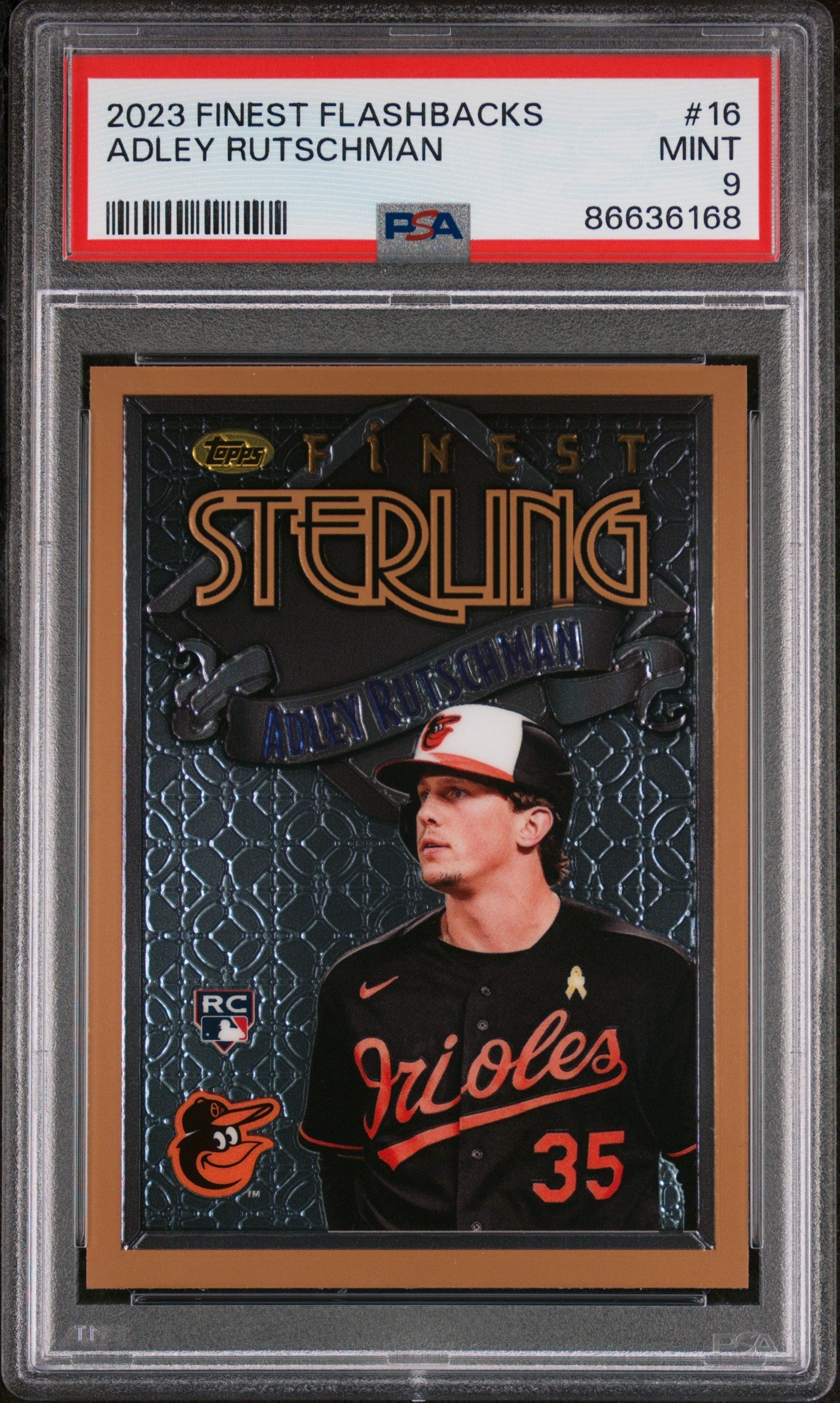 2023 TOPPS FINEST FLASHBACKS ADLEY RUTSCHMAN  #16 - PSA 9